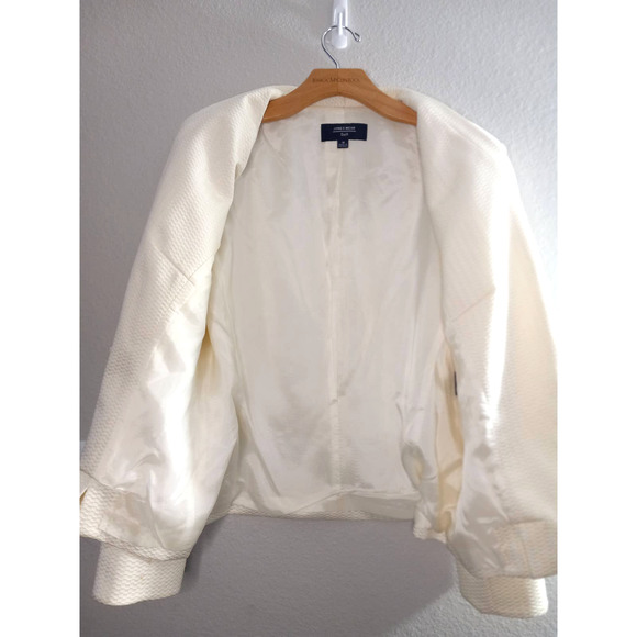 Jones Wear Suit Formal Career Geometric Bow Front Side White Plus Size 18 Blazer - Picture 6 of 9